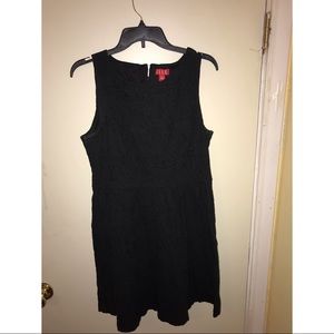 Elle black embroidered dress